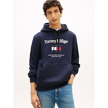 Tommy Hilfiger Erkek Marka Logolu Günlük Kullanıma Uygun Lacivert Sweatshirt Mw0mw42735 Dw5