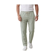 Deep Sea Deepsea Yeşil Çizgi Dokulu Rahat Kesim Yazlık Spor Pantolon Hafif Kumaş Modern Tasarım 2600263