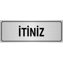 Metal Yönlendirme Levhası, Departman Kapı Isimliği Itiniz 5x20 Cm Gümüş Renk