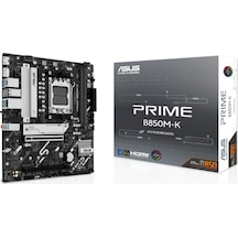 Asus Prıme B850m-k Ddr5 8400mhz 1xhdmı 1xdp 2xm.2 Usb2.0 Matx Am5 Amd Am5 9000/8000/7000 Serileri İle Uyumlu