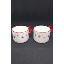 New Year Janus 2'li Fincan Takımı 280 Ml Kırmızı