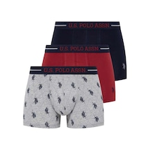 U.S. Polo Assn. U.s Polo Assn. 80328 Erkek 3 Lü Boxer-bordo&lacivert&grmlj.baskılı Bordo