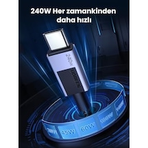 Usb-c To Usb-c 240w Pd Hızlı Şarj Kablosu, Uzay Grisi, 2m, 45068