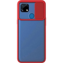 Realme C25 ile Uyumlu Kapak Lensi Açılır Kapanır Kamera Korumalı Kılıf