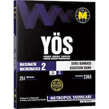 Metropol Yayınları Yös Matematik-2 Konu Özetli Soru Bankası