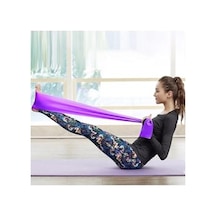 Pilates Bandı Jimnastik Pilates Lastiği 120x15 Cm Egzersiz Aerobik Bant 1 Adet Mor Mor 120 X 15 Açık Bej