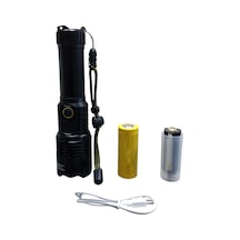 1500 Lümen Tg Led 2800 Mah Zoom Özellikli Şarj Edilebilir El Feneri Sk3300 Açık Kahverengi