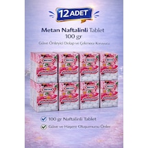 Metan Naftalinli Tablet 100 Gr Güve Önleyici Dolap Ve Çekmece Koruyucu 12 Adet