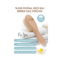For You Gold %100 Keçi Kılı Doğal Bebek Saç Fırçası