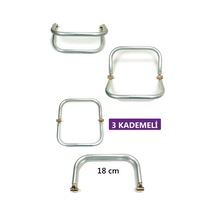 3 Kademeli Gizli Metal Mango Çanta Bursu 18 Cm - Metal Çanta Aparatı Çok Renkli
