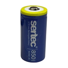 Sertec 3.7v Li-ion 16340 - 850 Mah 3c Başlı Şarjlı Pil Evimdeyokyok