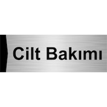 Cilt Bakımı 7x20cm Gümüş Renk Metal Yönlendirme Levhası