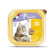 Plaisir Hindi Etli Pate Yetişkin Kedi Yaş Maması 4 x 100 G