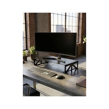 Premium Lazer Kesim Metal Monitör Standı Ve Masaüstü Organizer - Bilgisayar Ekran Yükseltici