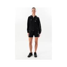 Maraton Comfort Kadın Kapüşonlu Siyah-beyaz Tracktop Siyah-beyaz