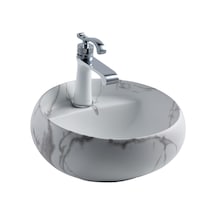 Lena EH-4660M6 Tezgah Üstü Lavabo Beyaz Mermer