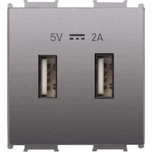 Viko Panasonic Thea Modüler Antrasit Usb Şarj Prizi Alt+kapak 2m 5v-2a - Wvtt22314an-tr