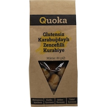 Quoka Glutensiz Rafine Şekersiz Zencefilli Kurabiye 80 G