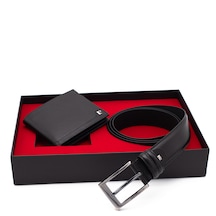 Pierre Cardin Deri Cüzdan & Kemer İkili Set Pc2009-22060s2w Siyah