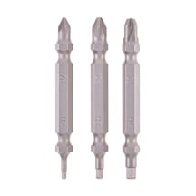Çift Uçlu Bit Seti 3 Parça 65 Mm, Çok Yönlü Uç Profilleri İle