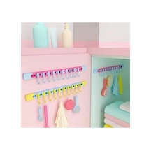 Zenviya21 10 Kancalı Raylı Mutfak Ve Banyo Düzenleyici Askı 30 Cm Zenya785