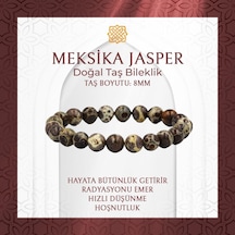 Saff Doğaltaş Meksika Jasper 8 MM Doğal Taş Bileklik