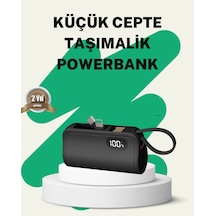 2000mah Mini Powerbank Dahili Konektörlü Pd 20w Çok Renkli
