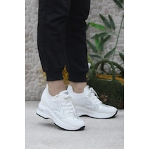 Fort Guja 24k304 Beyaz Taş Detaylı Kalın Taban Sneaker Kadın Ayakkabı 001