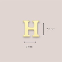 Goldkupe 14 Ayar Altın H Harf Küpe 0,53 Gr-1365