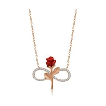 Gümüş Rose Sonsuz Gül Bayan Kolye Rose Gümüş Rose Sonsuz Gül Bayan Kolye Rose