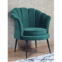 Tekli İstiridye Siyah Boyalı Sivriltme Ayak Çay Seti Koltuk Tekli Çok Renkli