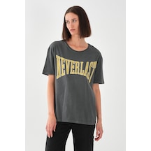 Alexandergardı Baskılı Antrasit Basic T-shirt Gri