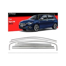 Fiat Egea Hb 2015-2022 Krom Cam Çerçevesi 8 Parça Paslanmaz Çelik