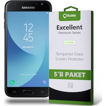 Samsung Galaxy J3 2017 ile Uyumlu Kırılmaz Temperli Ekran Koruyucu Cam Ekonomik 5'li Paket