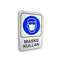 Metal İş Güvenliği Ve Uyarı Levhaları 25 36 Cm. Maske Kullan