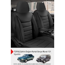 Jet Siyah Deri Oto Koltuk Kılıfı Tofaş Kartal-şahin-doğan-serçe-tempra Uyumlu Siyah