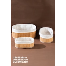 Posima 2082 Oval 3lü Pinterest Sepet Bambu Sepet Seti Dekoratif Banyo Mutfak Düzenleyici Organizeri Hasır