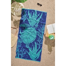 Nice Ocean Turtle Plaj Havlusu 70x150 Cm Mavi