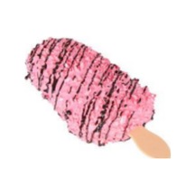 Yapay Dondurma Çilekli Pembe 6x12 Cm Çok Renkli