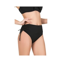 Endeep Kadın Yüksek Bel Yan Büzgülü İpli Bikini Altı