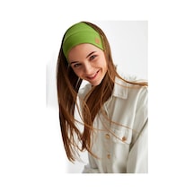 Kadın Pamuklu Kaşkorse, Kaymaz, Terletmez, Ultra Hafif, Spor Saç Bandı Bandana - Tek Ebat / Yeşil Yeşil