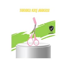 Taraklı Kaş Düzeltme Makası Hassas Şekillendirme Ve Kolay Kullanım Pembe
