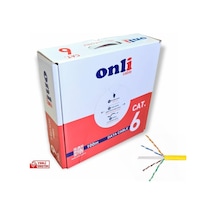 Onli 23awg Utp Cat6 Network Kablosu Sarı 100mt Yerli Üretim
