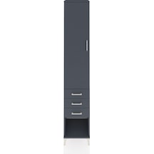 Hyperion Dolap 2 Raflı 3 Çekmeceli Tek Askılı 44x44x243 Antra... Antrasit
