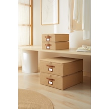 Ocean Home Textile 4'lü Jüt Destekli Hurç Set 2 Adet 31 x 38 x 12 + 45 x 55 x 18 cm