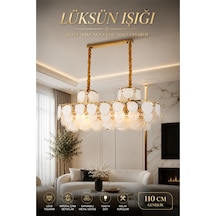 Modern Premium Lüksün Işıltısı Gold Dekoratif Modern Sarkıt Avize 10xe14