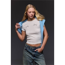 Defacto 26y801003430 Beyaz Kadın T-shirt G8993ax/wt32 Beyaz