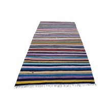 Kilim Antik El Dokuma Pamuklu Anadolu Yörük Kilimi 0076 - Yeni - Çok Renkli