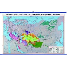 Türk Dünyası Haritası Kaplamalı