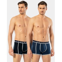 Cacharel Erkek 2'Li Biyeli Boxer 1322 Lacivert-Indigo 001